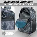 Soccer & Basketball Sports Bag with Ball Pump - Basketball Backpack with Separate Ball & Shoes Holder Compartment, Soccer Basketball Football & Volleyball Bag with Large Capacity (Grey)