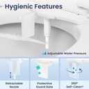 LUXE Bidet NEO 120 Plus - Single Nozzle, Non-Electric Bidet Attachment for Toilet Seat, Patented Slide-In Install, 360 Self-Clean, EZ-Lift to Clean, Rear Wash (Chrome)