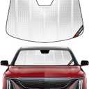 Windshield Sun Shade for Cadillac Lyriq 2023-2025. Reflective Aluminum Film Front Window Sunshade - BLAZBLOCK