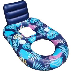 Extra Large Float for Lounging, 2-in-1 Pool Floats Adult Inflatable Chair Floats, Electronic String Lights and Upgraded Valve, for Beach Lakeside Party