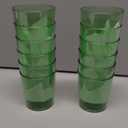 Liacere Plastic Drinking Glasses (Set of 12) 18oz Highball Green Reusable Plastic Glasses Colors, Kitchen Water Glasses Cup, Bar Tumbler Glassware Set for Beer, Juice, Cocktail, Whiskey, Milk