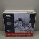 JOIEDOMI 3 Pcs 3D Christmas Collapsible Snowman Yard Light 270 Pre-Lit LED Cool White Lights for Indoor Outdoor Garden Holiday Dcor, Xmas Event Decoration, Christmas Eve Night, Blue Scarf