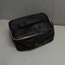 OCHEAL Makeup Bag, Portable Cosmetic Bag, Large Capacity Travel Makeup Case Organizer, Black For Women Toiletry Bag for Girls Traveling With Handle and Divider (Medium)