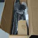 Furnulem Twin Bed Frames with Charging Station and LED Lights, Grey Upholstered Headboard with Shelves, Metal Platform Bed with 2 Under-Bed Storage (Fabric Drawer on Wheels), No Box Spring Needed