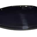 Centoco Toilet Seat Elongated, Residential, Top Mount Plastic Hinge, Black