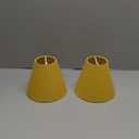 LAMPWELL NICO Yellow Small Lamp Shades Clip on Bulb Set of 2,Mini Linen Barrel Sconce Shades,Clip on Lamp Shade for Table Lamps Chandelier Shades,6"3"H5",Fabric Replacement Lamp Shades