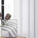 OWENIE Bob White Curtains 84 Inch Length 2 Panels Set for Living Room Bedroom, Light Filtering Rod Pocket Faux Linen Textured Curtain Drapes 84 inches Long, 2 Pcs Each 40Wx84L Inch, White