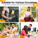 Portable Blender for Smoothies & Shakes - Cordless Blender with 380Ml Traveling Cup, 6 Stainless Steel Blades, BAP Free, Easily Making Fresh Juice for Office/Gym
