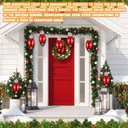 Zubebe 2 Pcs 12 Inch Glitter Lightbulb Shaped Ornament - Large Christmas Bulbs for Outdoor Tree Decorations - Plastic Light Bulb Hanging for Holiday Party