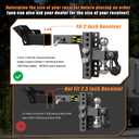 TIROL 2 Inch Adjustable Trailer Hitch Receiver with Shackle - 6 Drop/Rise Drop Hitch, 2'' & 2-5/16'' Ball Hitches, Dual Balls 25000 LBS Capacity - Heavy Duty Tow Hitch with Hitch Tightener