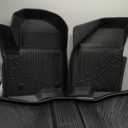 All Weather Floor Mats | for Chevy Silverado/for GMC Sierra 2025 2024-2019 | Crew Cab Only | Front & Backseat Truck Liners | 1500/2500HD/3500HD Custom Fit | Waterproof Heavy Duty Car Accessories