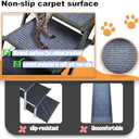 Extra Wide Dog Ramp for Car Truck and SUV Dog Stairs for Large Dogs Folding Pet Stairs with Non-Slip Rug Surface Supports Up to 280 lbs (Wide 5 Steps)