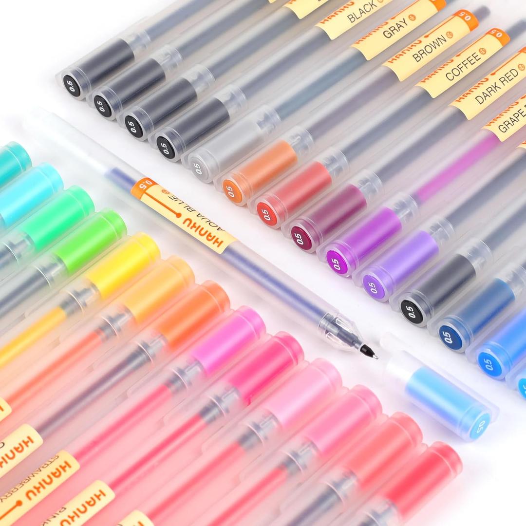 28Pcs Colored Bible Pens No Bleed Through,0.5mm Fine Point Smooth Writing Pens,Quick Drying Colored Gel Ink Pen for Journaling,Note Taking,Writing,Office School Supplies,Japanese Stationery