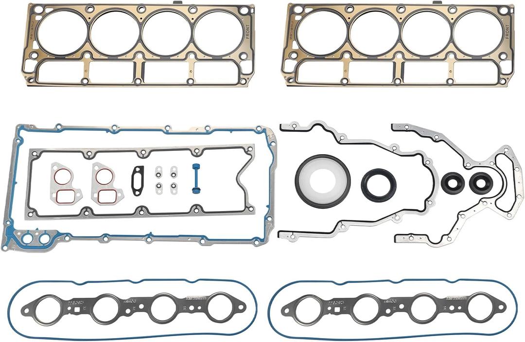 GEN 3 III New LS Gasket Set Kit and LS9 Head Gaskets Compatible with Chevy GMC Vehicle Silverado Sierra LS1 LS6 LQ4 LQ9 4.8L 5.3L 5.7L 6.0L LS Engine Gasket Kit, Replace#12551933 12558178 12611384
