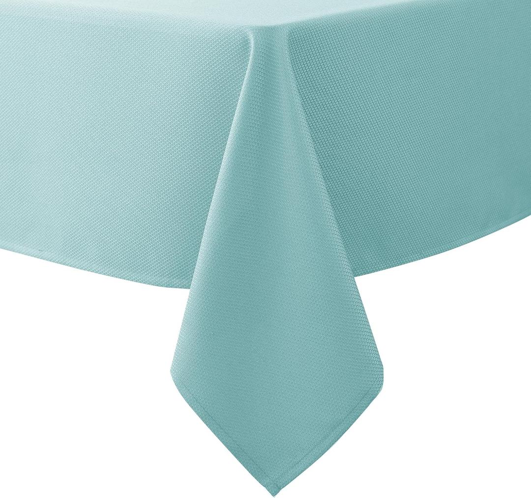 Biscaynebay Tablecloth for Rectangle Tables-60x108 Inch Aqua Blue Outdoor Picnic Table Cover-Rectangular Folding Table Cloths Water Resistant for Kitchen Camping Dining Room Patio Banquet Party