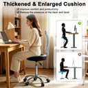 Ergonomic Saddle Chair,Heavy-Duty Rolling Stool with Wheels, No Back