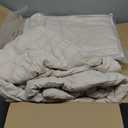 HYMOKEGE Beige Queen Comforter Set Seersucker 7 Pieces, All Season Luxury Bed in a Bag for Bedroom, Bedding Set with Comforters, Sheets, Pillowcases & Shams