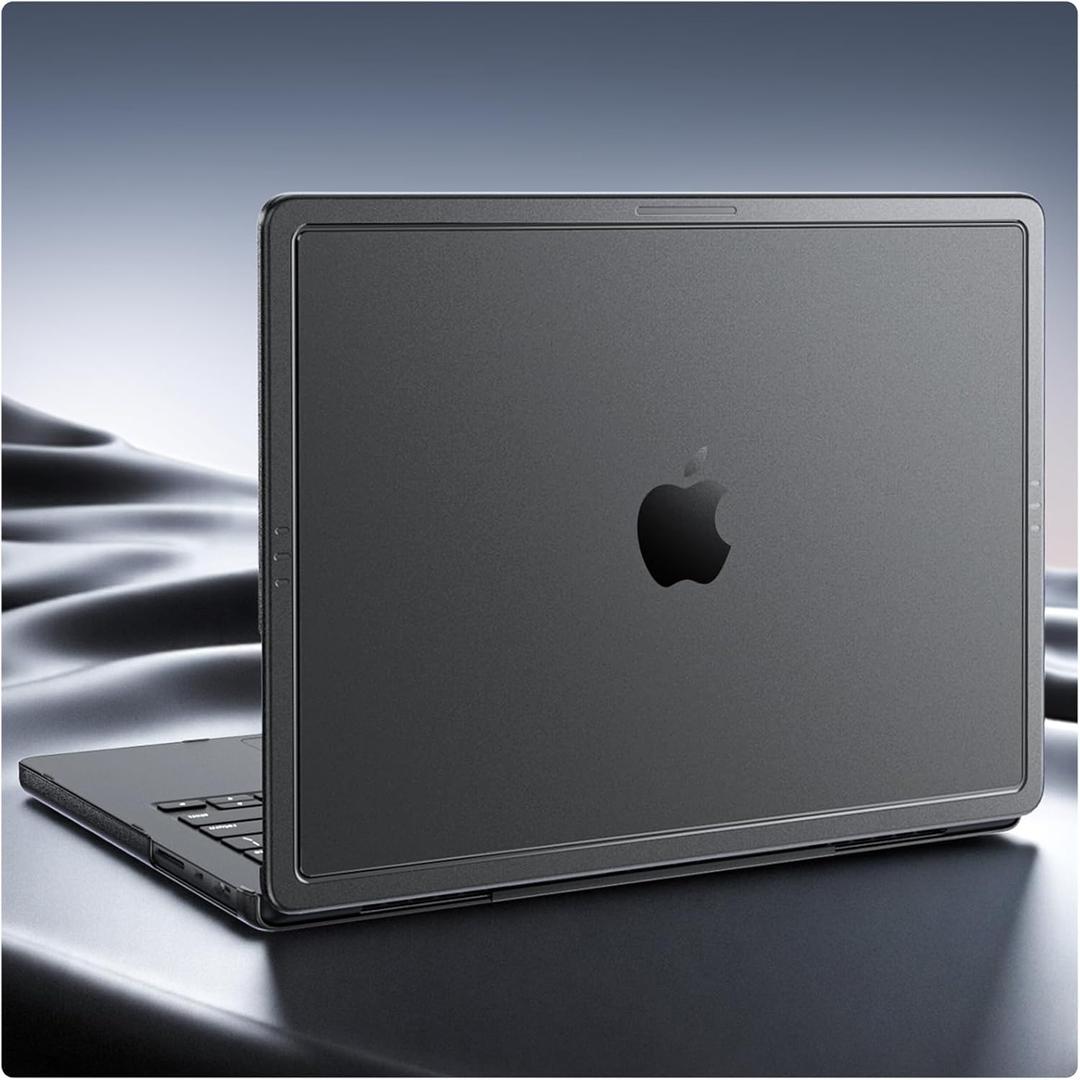 CrackGuard Upgrade for MacBook Pro 14 inch Case M5 M4 M3 M2 M1 Pro/Max 2025 2024-2021 [Anti-Crack Tech] [Seamless Fit] Cover Protective Hard Shell Case Laptop - Space Gray Clear