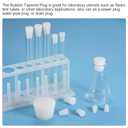 MECCANIXITY Silicone Rubber Tapered Plug 28mm to 36mm Solid Test Tubes Bungs Stopper with Hole White for Lab Home 5 Pieces