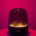 Harman Kardon Aura Studio 4 - Bluetooth Home Speaker - Superior Sound Performance - 5 Diamond-Effect Lighting Themes - Made with Recycled Materials,  Black, 100 watts