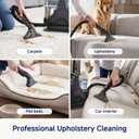 Portable Carpet Cleaner18kPa Handheld Spot Cleaner for Upholstery and Car InteriorPet Stain Remover with 500ml TankLightweight for SofaCouchStairsMattressBlack and Pink