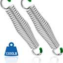 2Pack Premium Porch Swing Springs,1300lb Heavy Duty Springs, Rust Resistant Swing Springs, Spring for Swing Hammock Hanging Chair Spring for Hammock Spring,Porch Swings (Silver)
