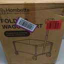 29.3" Collapsible Wagon Cart, 150L Heavy Duty Folding Utility Wagon with Wheels, 360 lbs Load, Portable Rolling Cart for Garden, Shopping, Sports, Camping, Black