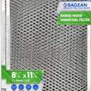Bagean Stove Hood Vent Filter 8.50" x 11.25" LL62F Charcoal Grease Combo - Fits Ductless Broan Range Hood Filter Replacement - Metal Screen Filters Grease and Carbon Freshen Kitchen Stove Air (2-Pk)