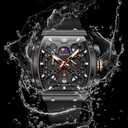 OLEVS Mens Watches Stylish Chronograph Waterproof Luminous Silicon Strap Multifunction Watches for Men Business White Men Wrist Watch