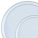 Presentation Plates Clear 7"+9" Combo, Case of 128 (4 packs x 32)