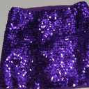 Womens Sparkly Sequin Mermaid Crop Tops, Strapless Metallic Tube Tops for Party Clubwear (Medium, Purple)