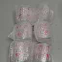 6 Pcs Valentines Heart Glasses Drinkware Valentines Day Icon Juice Glasses 11oz Galentines Day Pink Bow Cup for Party Gift Hot and Cold Beverages Women Friend