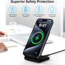 Samsung Wireless Charger Fast Charging Stand Desk Phone Charger Stand Android Charging Station for Samsung Galaxy S24 Ultra S24+ S24 S23 FE S22 S21 S20 S10 S9 S8,iPhone 15 Pro Max Plus 14 with Adapter