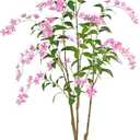 Artificial Jasmine Tree 6ft Black Flower Pot Fake Trees, Lifelike Artificial Trees with Natural - Looking Blooms, Perfect for Any Space