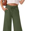 Halfchet Girls Capri Pants Wide Leg Sweatpants Baggy Cropped Pants Loose Fit Casual Basic Capris with Pockets for Ages 5-14