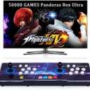 RegiisJoy 50000 in 1 Pandoras Box Ultra Arcade Game Console , Retro Game Machine for PC & Projector & 4K TV, 3D Games, Search/Save/Load/Pause Games, 1280X720,256G TF, USB-C Charging,Built-in Speaker