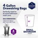 Color Scents Small Trash Bags - 4 Gallon, 720 Total Bags (12 Packs of 60 Count), Twist Tie (4 unique scent + color combinations) with Microban