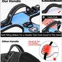 PoyPet No Pull Dog Harness, No Choke Front Lead Dog Reflective Harness, Adjustable Soft Padded Pet Vest with Easy Control Handle for Small to Large Dogs(Light Blue,S)