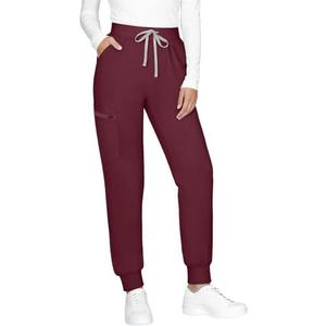 Reinwaete Scrub Pants for Women - Yoga Waistband with 3 Pockets, Jogger Scrubs for Women, Soft Stretch, Lightweight Fabric, XL