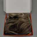 Hair Topper, 360 3D Hair Toppers for Women with Thinning Crown, 20 Inch Long Wavy Curly Hair Pieces Clip in Bangs (Black, 20 inch, French Bangs)