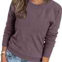 Arach&Cloz Women's Soft Knit Sweater Fall Dressy Casual Pullover Tops (XX-Large, A-gray Purple)