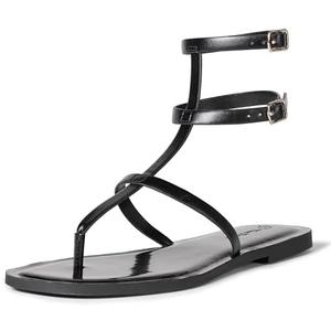 The Drop Women's Casper Gladiator Thong Ankle Sandal, Black, 7.5 The Drop Women's Casper Gladiator Thong Ankle Sandal, Black, 7.5