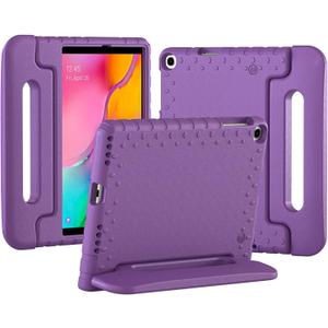 Bolete Kids Case for Samsung Galaxy Tab A 10.1 2019 Release (Model:SM-T510/T515),Shockproof Soft EVA Adjustable Bracket Cover for Samsung Galaxy Tab A 10.1 Case, Purple