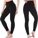 SINOPHANT High Waisted Leggings for Women - Full Length Capri Buttery Soft Yoga Pants for Workout Athletic (Black)