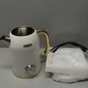 INFOOD Retro Electric Kettle 1.8L/ 60.8oz with Thermometer - 1200W Fast Boiling Stainless Steel Tea Kettle with Water Level, BPA-Free, Auto Shut-Off, Boil-Dry Protection, Pearl White