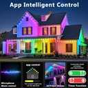 LETIANPAI 300FT Permanent Outdoor Lights,RGB Eaves Light with App Control Remote,DIY Scene Modes IP67 Waterproof Under Eave Lighting,Outdoor Lights for Decor,Garden Decor,House,Party,Holiday