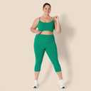 Amazon Essentials Womens Active FormFlex Buttery Soft Light Support Y-Back Thin Strap Yoga Sports Bra (Emerald Green)