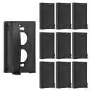 BESTTEN 10 Pack Horizontal Outdoor Outlet Cover for Duplex Receptacles, Weatherproof Design Auto-Closing Lid, Black, H4.65 x W2.87 x D0.71