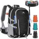 IGOLUMON Hiking Backpack 40L Packable Hiking Daypack for Men Women Waterproof Lightweight Foldable Camping Backpack (Black)