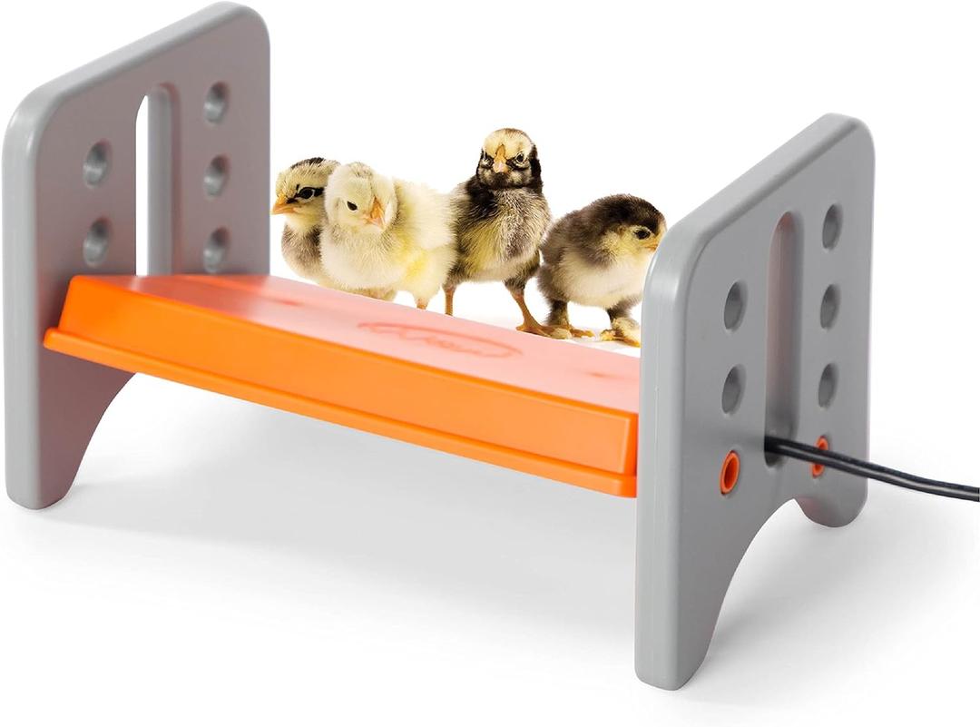 K&H Pet Products Chicken Brooder Heater for Chicks Ducklings, Adjustable Heating Plate for Brooder Boxes, Warms up to 15 Chicks, Chicken Coop Poultry Heating with Safety Light, Small 25 Watts